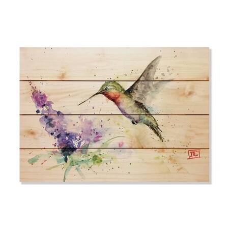 Wile E. Wood Wile E. Wood DCHBB-2014 20 x 14 in. Crousers Hummer & Butterfly Bush Wood Art DCHBB-2014